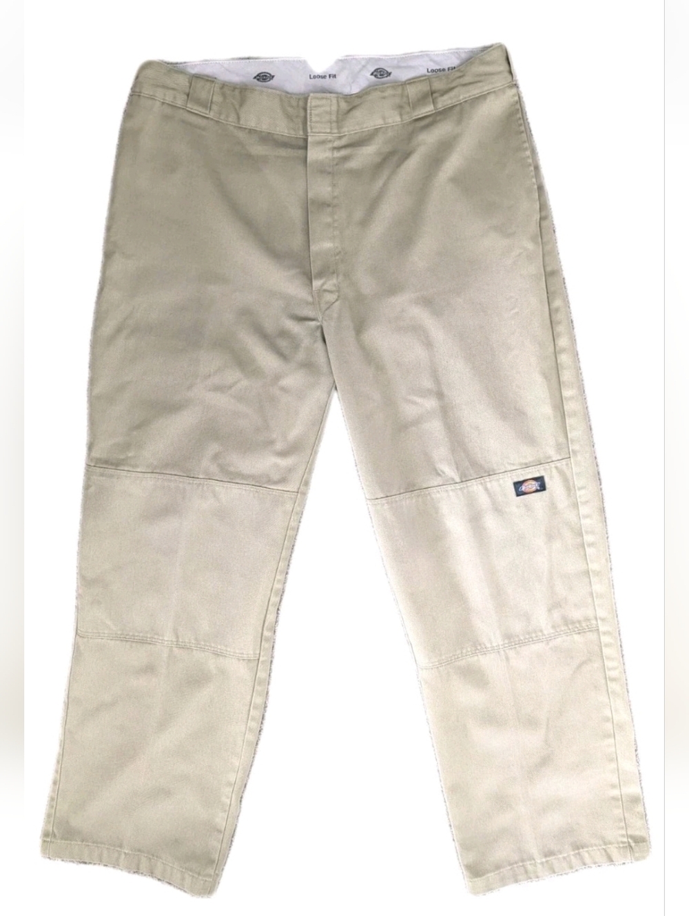 Dickies Double Knee Work Pants Khaki 40x32 Loose Fit Carpenter Utility
